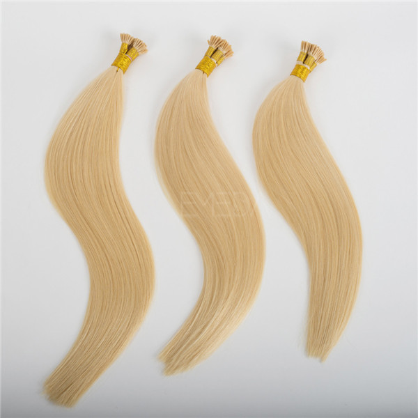 Color #613 Brazilian remy hair extensions keratin I tip YJ236